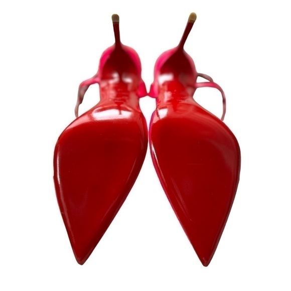 NWOT! Christian Louboutin Patent Fluo June 100 Fushcia - Picture 8 of 10